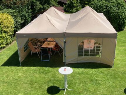 4x Faltpavillon 3x3, 3x6, 6x6m Set